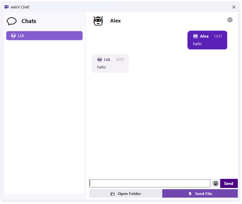 AAVV CHAT conversation screen