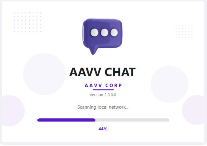 AAVV CHAT startup screen
